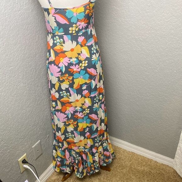 XIX PALMS northern lights anthem maxi dress floral XS hi lo hawaii - Picture 10 of 12